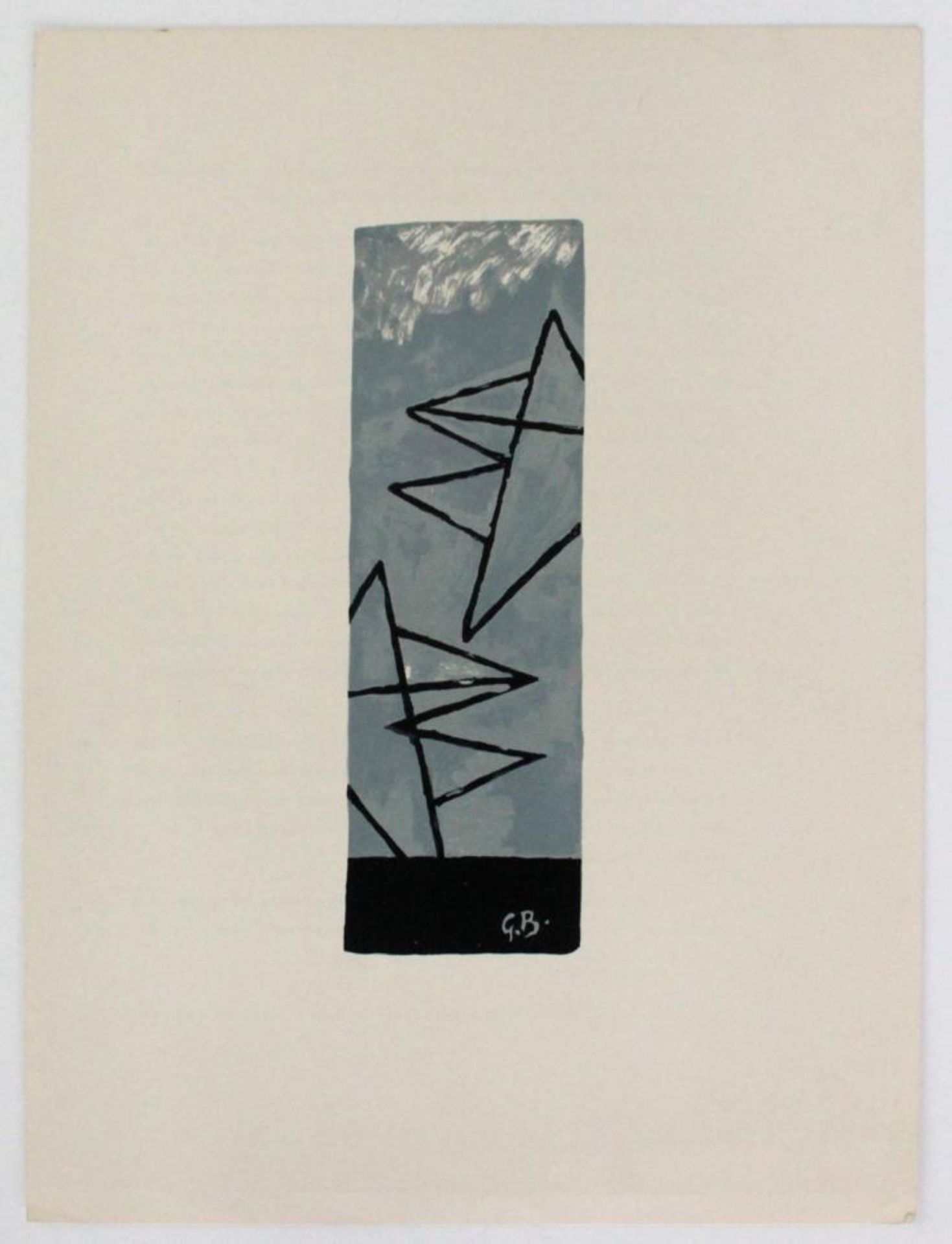 Braque George (1882-1963) Ohne Titel (Papierboote) Lithographie Druck auf "Manifest der