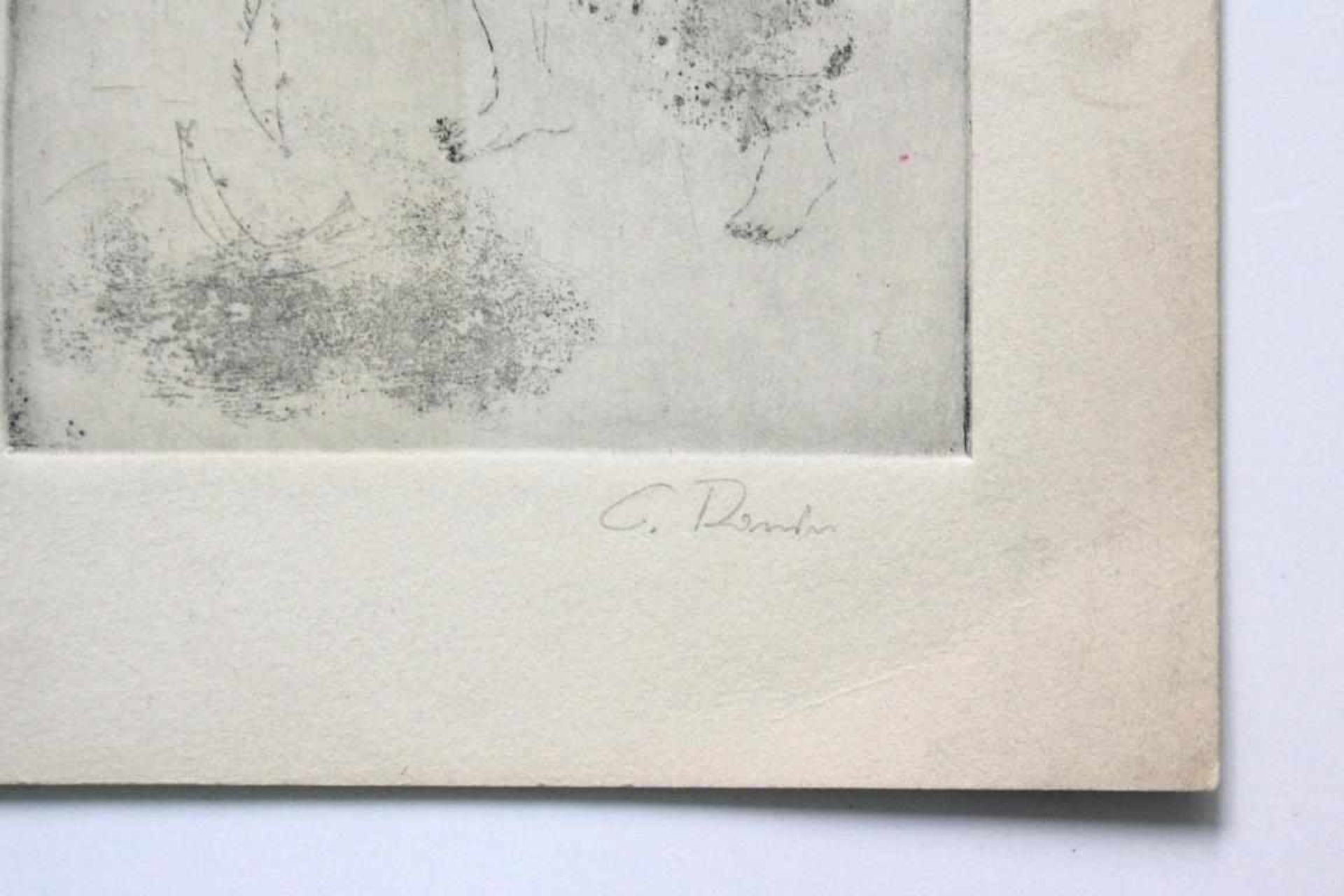 Donin Christoph (geb. 1930) Ohne Titel (Fischerin) Radierung handsigniert 25 x 17 cm - Bild 2 aus 2