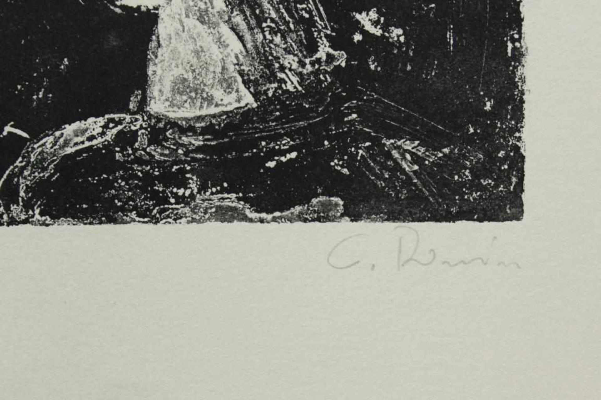 Donin Christoph (geb. 1930) Ohne Titel (Frauenkopf) Radierung handsigniert 44 x 57 cm - Image 2 of 2