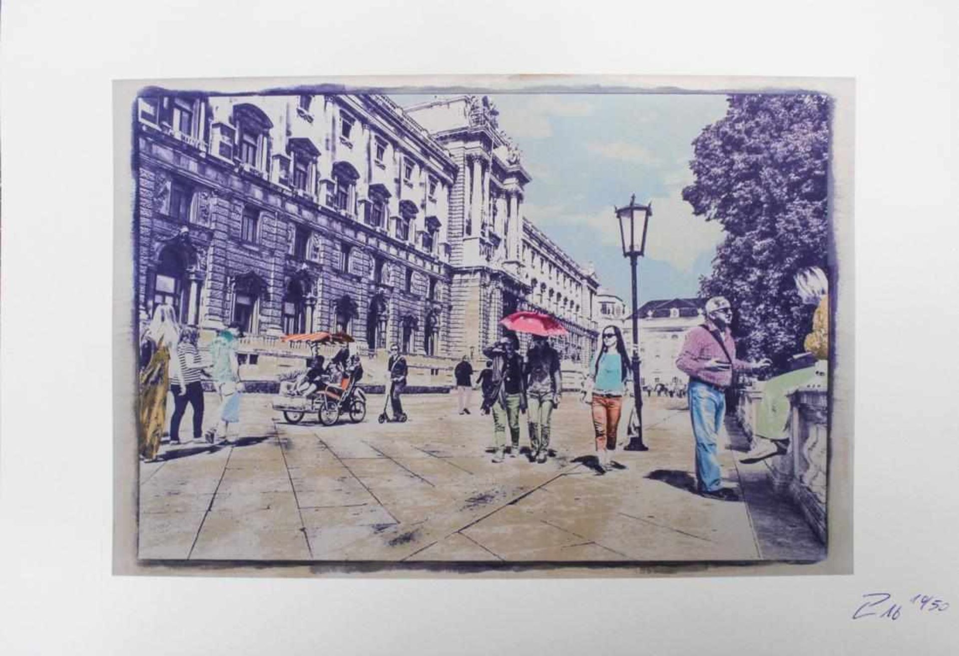 Landerl Paul (geb. 1969) Streetlife 2016 Lithographie handsigniert, datiert und nummeriert 10/50