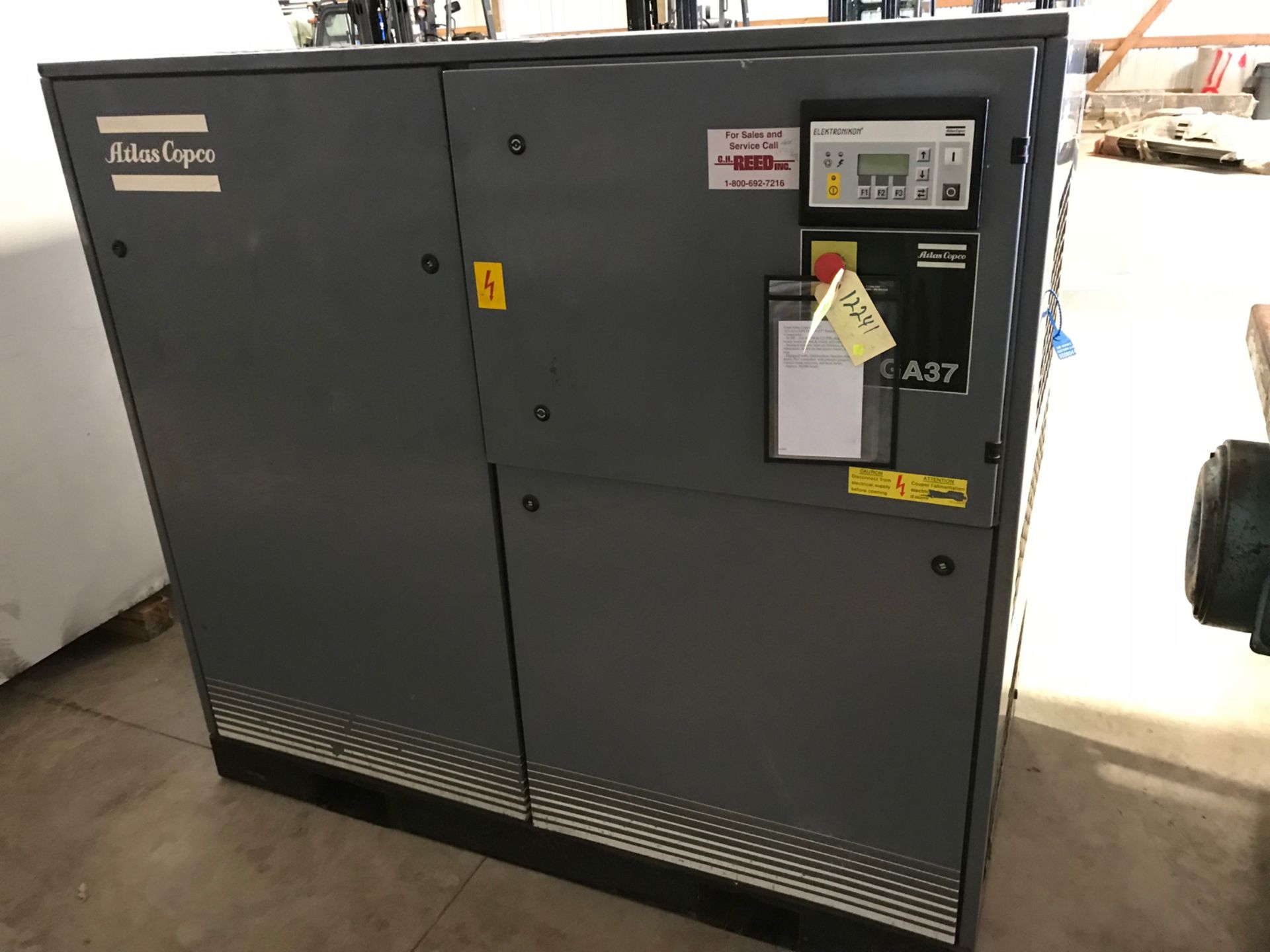 (8044) ATLAS COPCO "GA-37" Rotary Screw Air Compressor; USED - Image 5 of 6