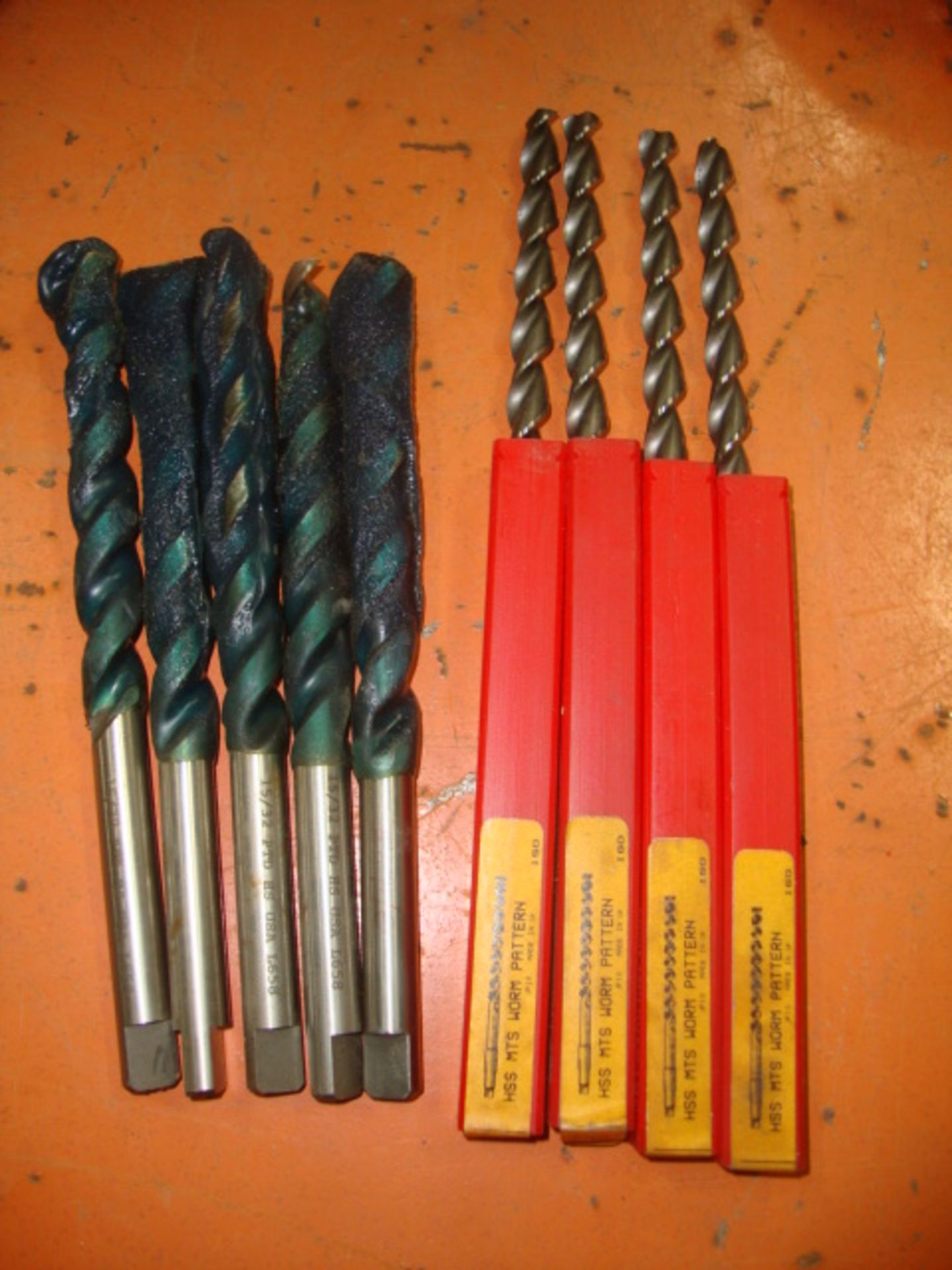 Lot of 5 Resharpened 15/32" Drills and 4-13/32" Drills