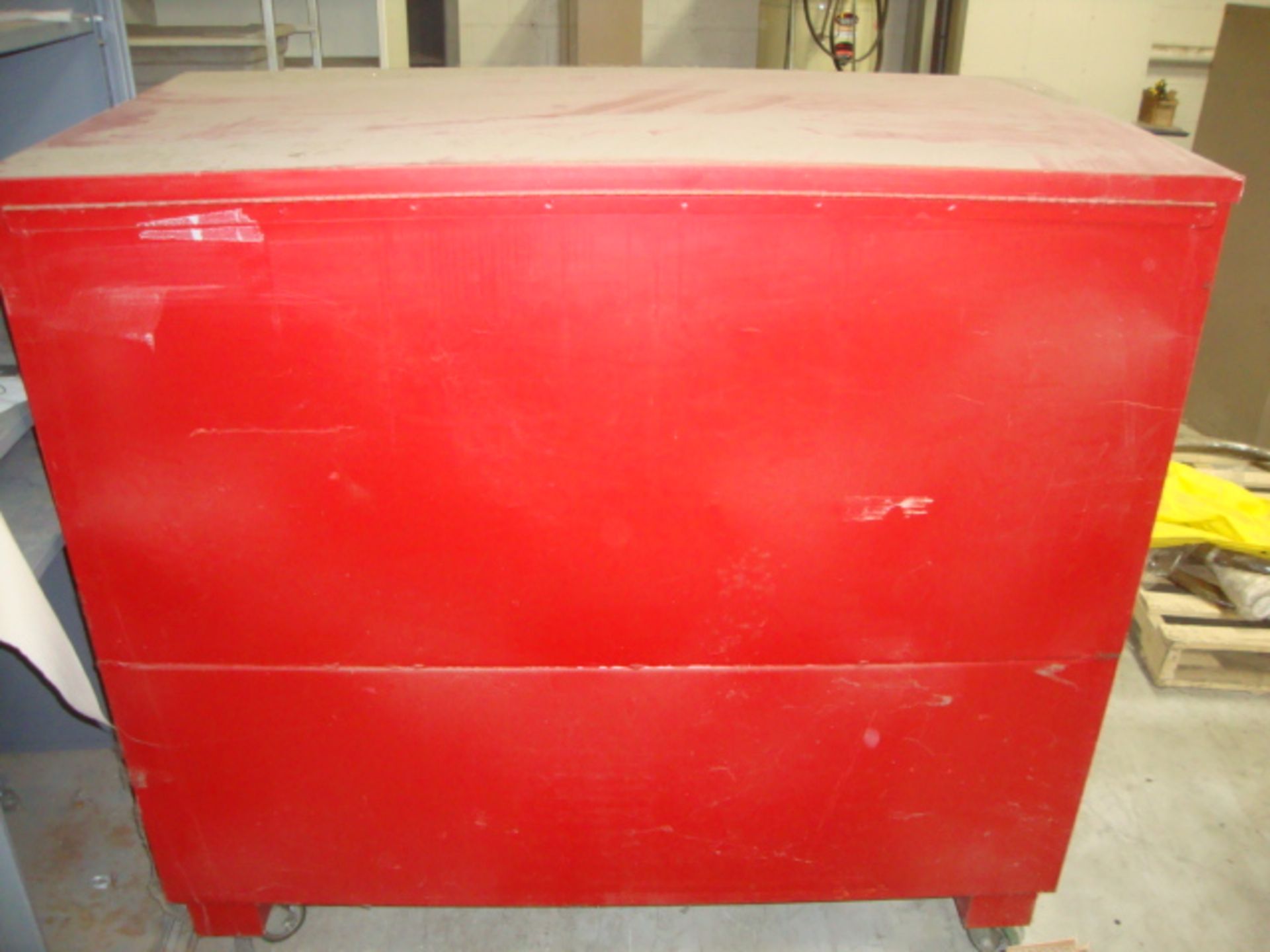 Huge Dayton Job Box on Swivel Casters, 2000lb capacity, approx. 60" x 31" x 58" tall - Image 4 of 4