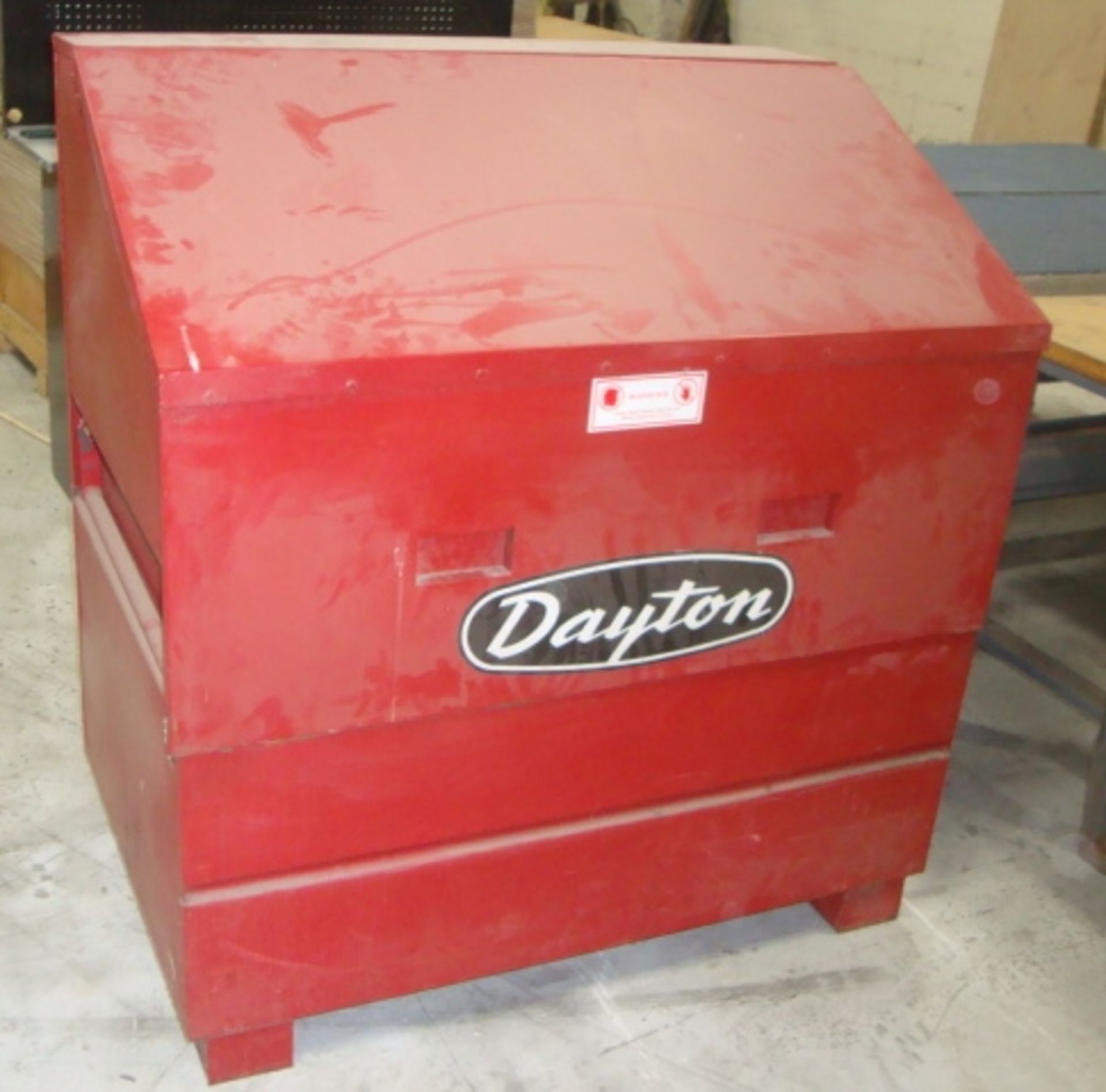 Dayton Job Box, model 6C697, approx. 48" x 30" x 52" tall