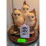 Border Fine Arts 1986 owls in stump