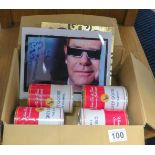 Signed picture of Elton John and collection of Andy Warhol grey goose soup tins