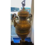 Large brass urn