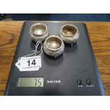 Three indian silver salts 75g