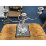 Hallmarked silver candelabra 943g