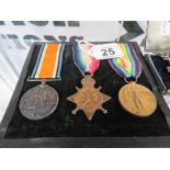 Trio of WW1 medals