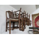 Eight dinning chairs