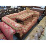 Large sofa with otterman and cushions
