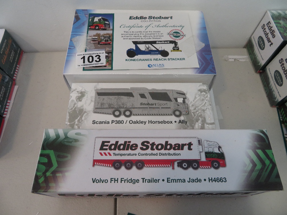 Three boxed Eddie Stobart trucks