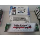 Three boxed Eddie Stobart trucks