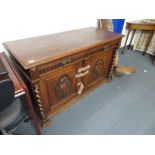 Heavy carved old buffet
