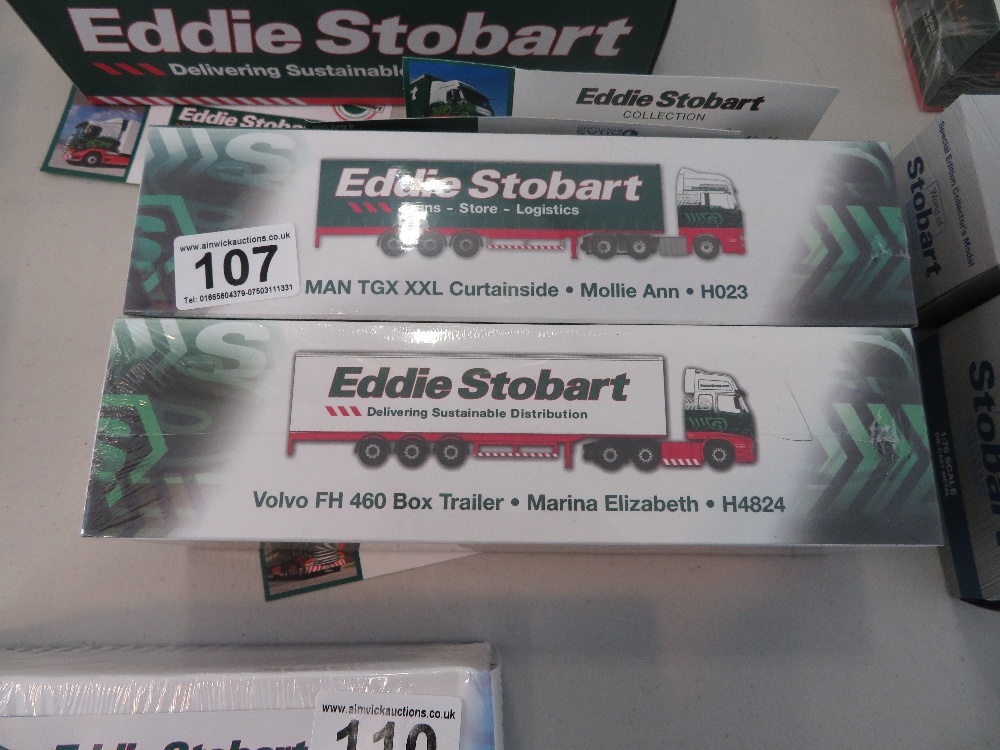 Two boxed Eddie Stobart trucks