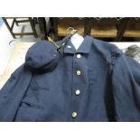 British rail 1985 train drivers jacket, B R shirt B R tie, drivers cap, water proof set and cap