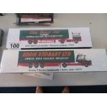 Two boxed Eddie Stobart trucks