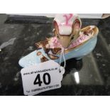 Beswick Beatrix potter - the old woman that lives in a shoe - small chip