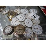 Collection of enamel dial and works plus roamer wrist watch