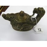 Signed bronze Chinese tea pot