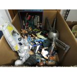 Early star wars figures and wrestling figures