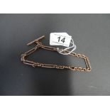 Victorian rose gold Albert watch chain 35.8g