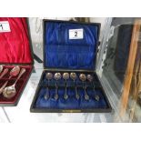 Box of Silver coffee spoons