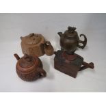 4 marked chinese tea pots