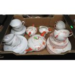 2 tea sets with tea pots