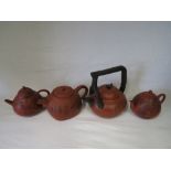 4 chinese tea pots