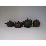 4 chinese tea pots