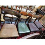 Four victorian chair in need of restoration