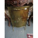 Brass fire screen