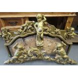 Carved wood cupid mirror framed