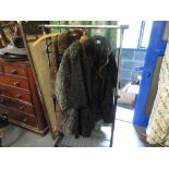 Three fur coats