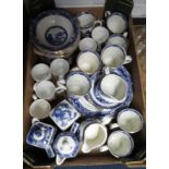 Large boxes of ringtons blue and white