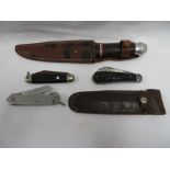 Selection of knifes including commando throwing knifes