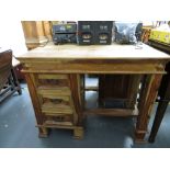 hard wood desk with drawers