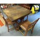 extending table and 4 chairs
