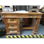 hard wood desk with drawers