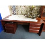 rosewood desk bookcase and chair