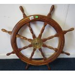 large wooden ships wheel