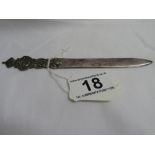 netherland 800 silver letter opener