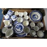 massive collection of blue and white ringtons