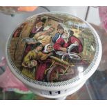 fish paste pot with painted lid