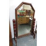 cheval mirror original Victorian with bevelled mirror