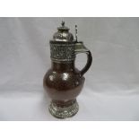 silver and tiger ware hallmarked jug