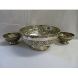 3 Indian silver bowls 508g
