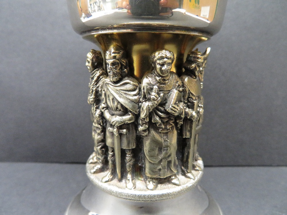 Winchestor cathedral goblet by aurum 393g sterling silver number 575 of 900 boxed and paper work - Image 6 of 9